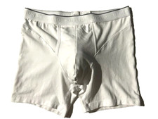 New GIULIO Mens Boxer Brief Luxe White Cotton Underwear sz M