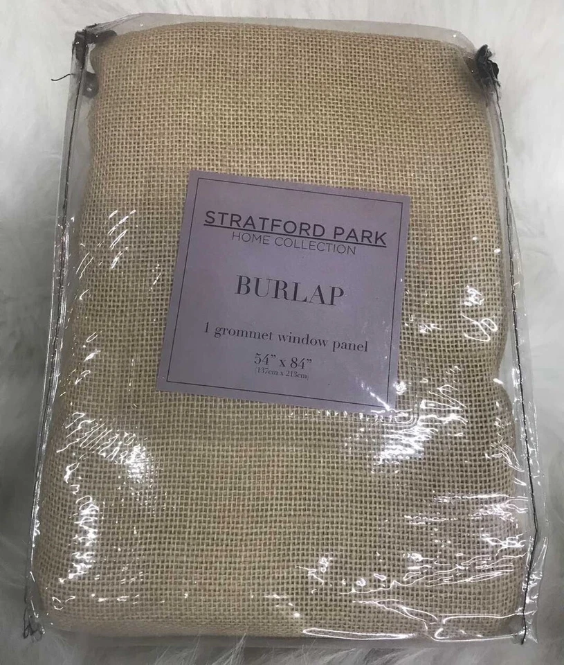 Burlap Single 54 x 84 Inch Panel by Park Designs Stanford 1 grommet window - Image 2 of 2