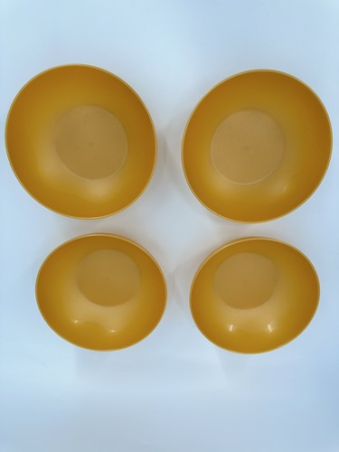 Tazón vintage Tupperware 24 oz bajo de 4 tonos joya dorado #4794A 700 ml - Imagen 3 de 5