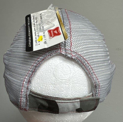 NWT Miller High Life Hat/Cap Camo Bill, Hook & Loop Back, Red Logo, Mesh - Picture 3 of 8