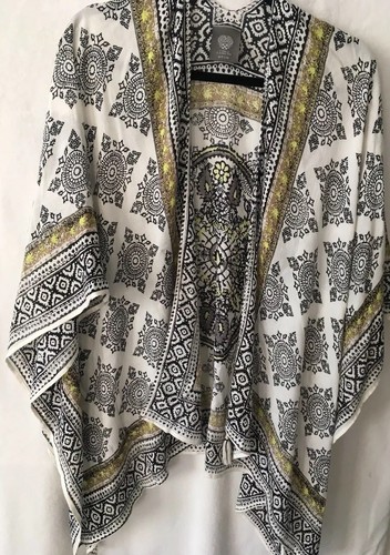 Wit U Zwart kwasten Met Vince Kimono 100Viscose Camuto 4 Maat kZuXiOTP