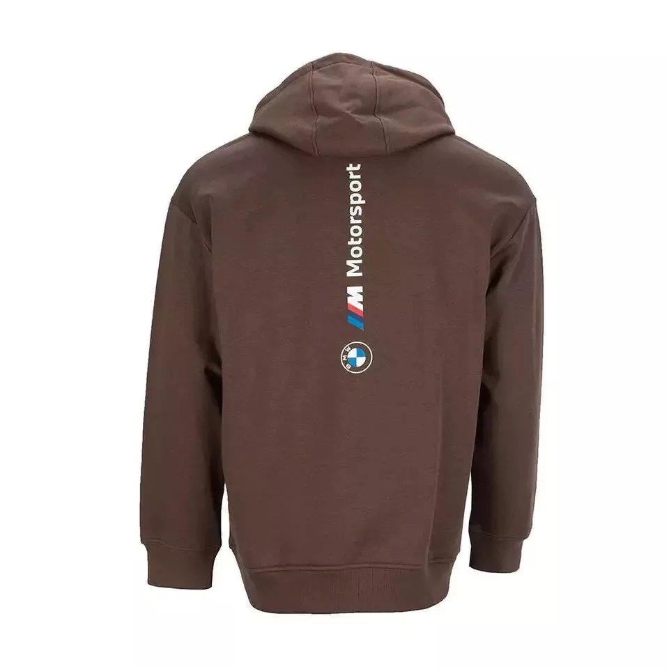 PUMA Hombre BMW M Motorport Essentials + Sudadera con Capucha Polar | Marrón Espresso | NUEVO Foto 4 de 4