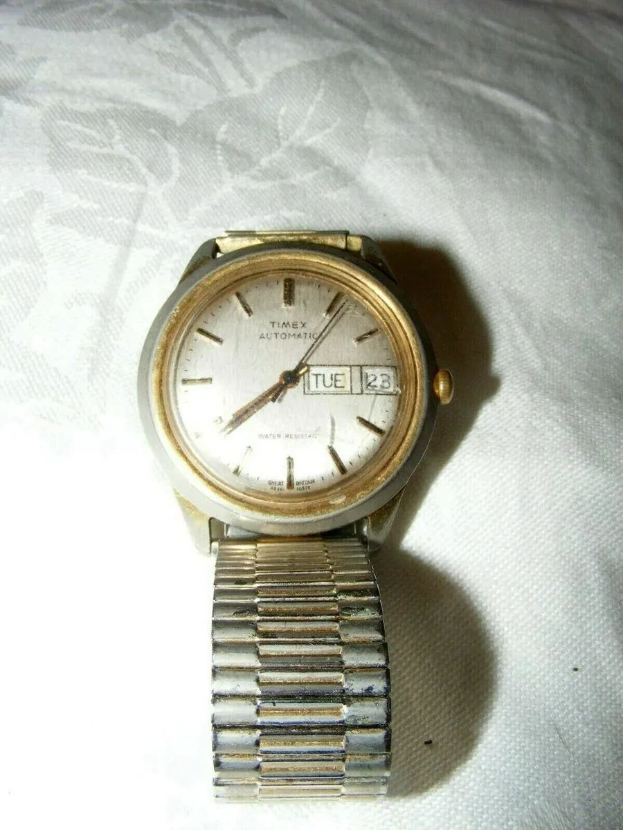 VINTAGE1978 TIMEX VISCOUNT WATCH DAY DATE AUTOMATIC No. 48861