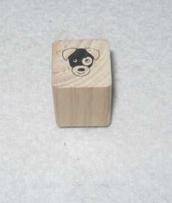 Rubber Stamp - Dog Face- X-Small Size - Adorable Stamp