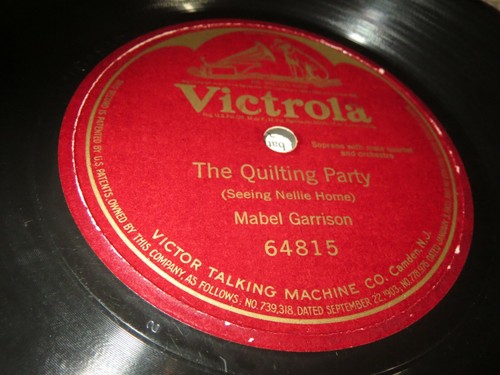 78RPM Victrola 64815 (1 side) Mabel Garrison - Quilting Party, clean average V - Picture 4 of 4