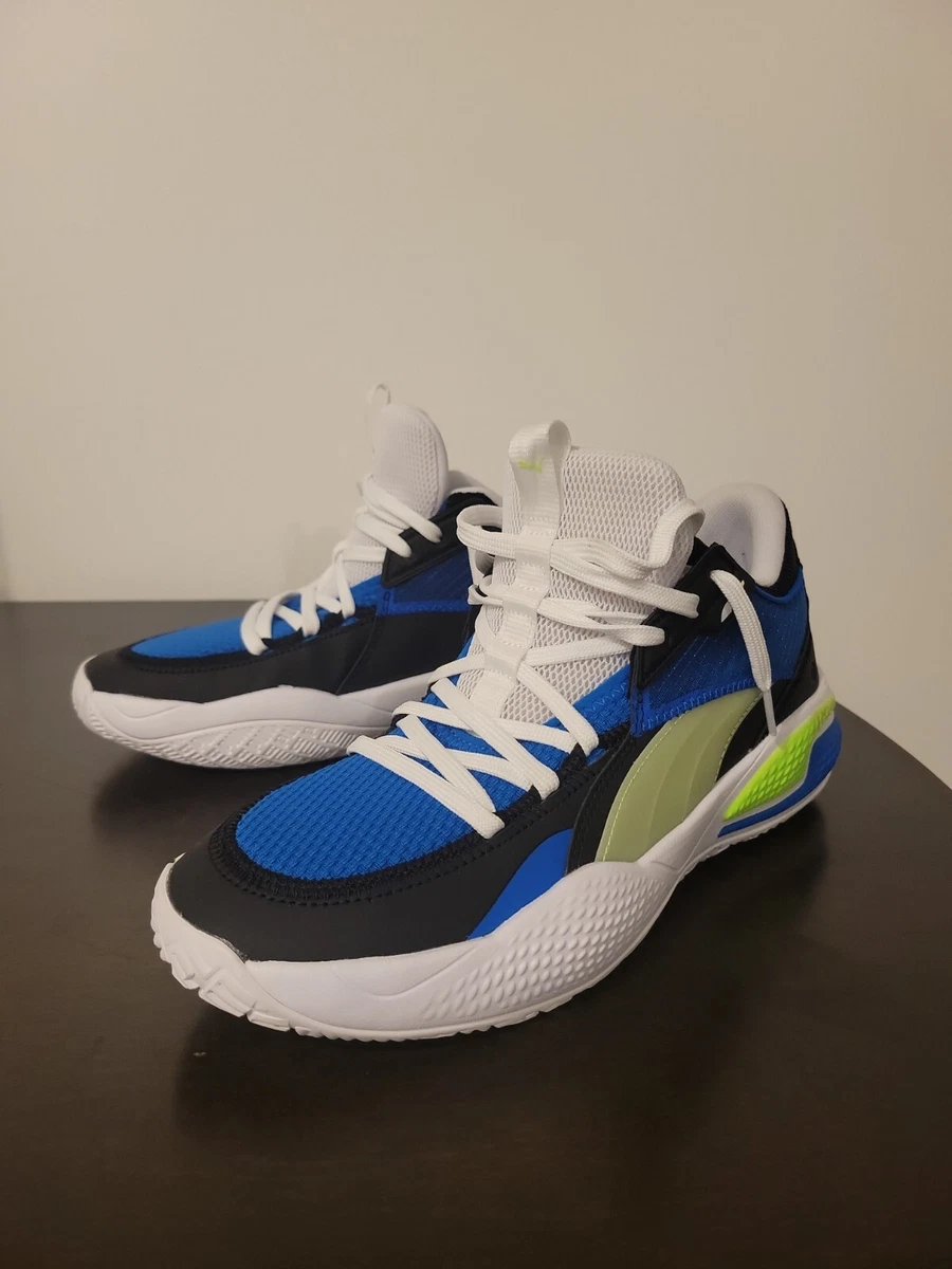 New Size 9.5 Puma Court Rider I Blue Green Mens Basketball Shoes 195634 01
