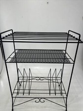 VTG GRN Wire Record Stand For Record Player LP Storage Wire 45 Record Holder