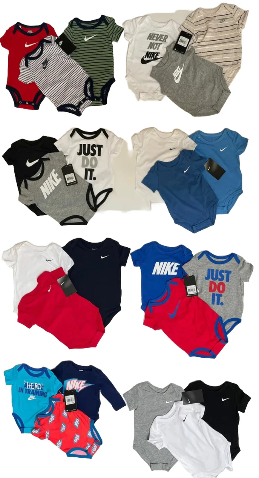 NIKE Baby Bodysuits 3-Pk or 5-Pk; Sizes 3 Months thru 24 Months, *NWT*
Opens in a new window or tab