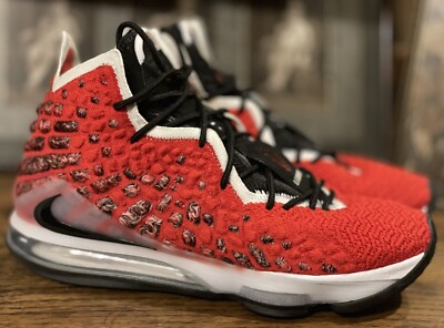 Men's Nike 'Lebron 17' XVII Uptempo Basketball Shoes Clr Red Sz 11