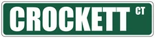 Green Aluminum Weatherproof Road Street Signs Crockett Home Decor Wall