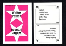Walter Payton Bears Football Player Vintage 1990 Parker Brothers Game Card #380B