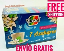TE DE 7 AZAHARES 25 BAGS 0.03oz EACH 7 BLOSSOMS Caffeine Free Made in Mexico
