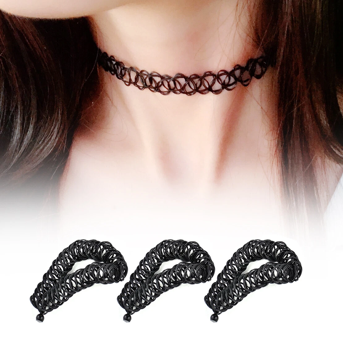 FULL TILT 4 Pack Tattoo Choker Necklaces - MULTI | Tillys