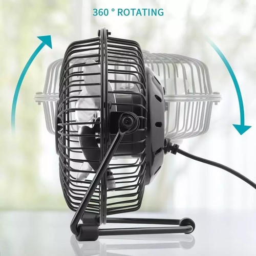 4" USB Desk Clip On Fan Small Air Circulator Portable Cooling Camping Stroller - Picture 3 of 12