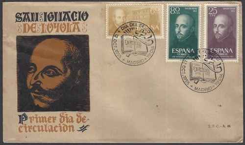 AOP Spain 1955 Saint Ignatius FDC First Day cover