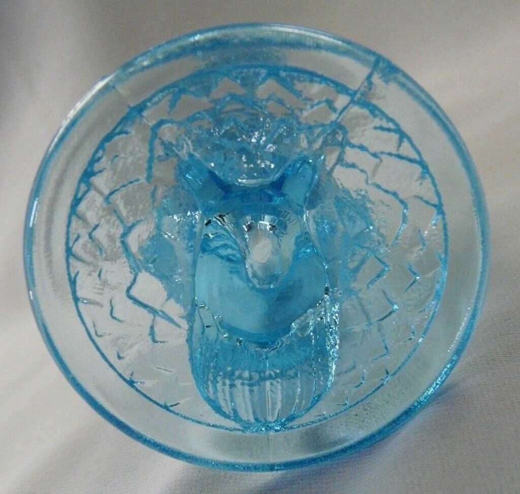 RARE Vintage Ocean Blue Westmoreland Glass Owl Toothpick Holder eBay