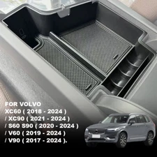 Central Console Armrest Storage Box Tray For Volvo XC60 S60 V60 V90 Accessories