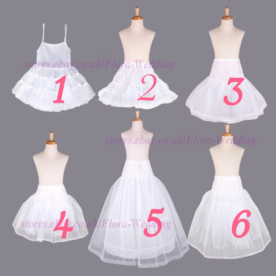 FLORA Blume Mädchen Netz Abschlussball Unterrock/Brautjungfer Reifen Krinoline/Kommunion Petticoat