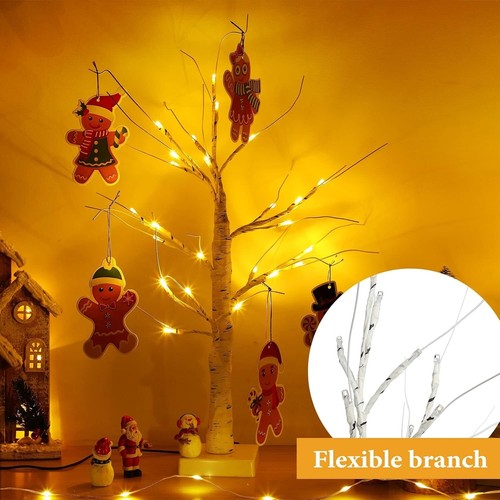 Battery-Powered White Birch Tree Set - 24 LED Lights for Table Centerpieces - Picture 6 of 9