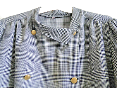Robe Femme Vintage 50 – Imprimé Prince De Galles, Manches Courtes, Années 80, Tergal