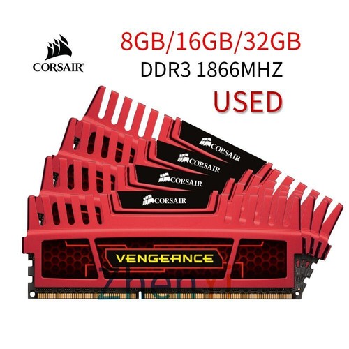 Corsair 32GB 16GB 8GB 4GB DDR3 1866MHz 1600MHz CL10 DIMM Desktop Memory RAM LOT - Picture 12 of 13