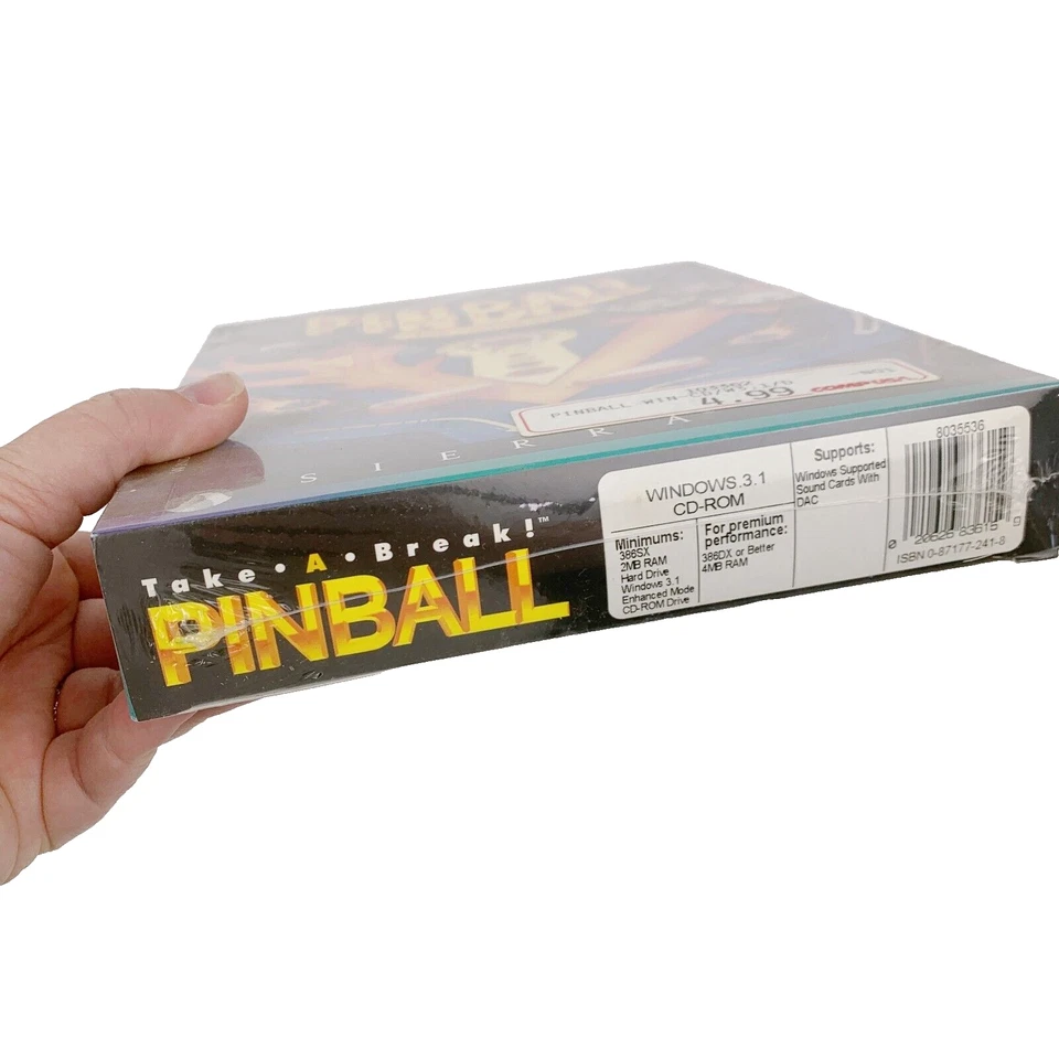New In Box Sealed Pinball for Windows 95 Sierra CD-Rom 1995 Game Big Box - Image 2 of 4