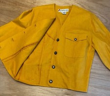 Womens Retro 80s 90s Linen Blend Button Jacket Sz 8 Pockets Tailored Adj Waist