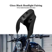 Vivid Black Front Headlight Fairing Mask Cover For Harley Street Bob 2018-2023