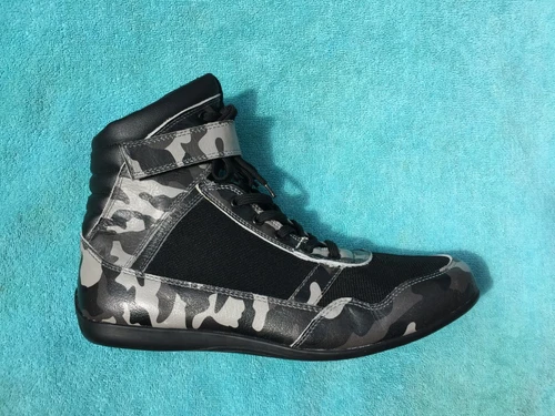 Original Leather Wrestling, Weightlifting, Bodybuilding, Gym Training shoes camo