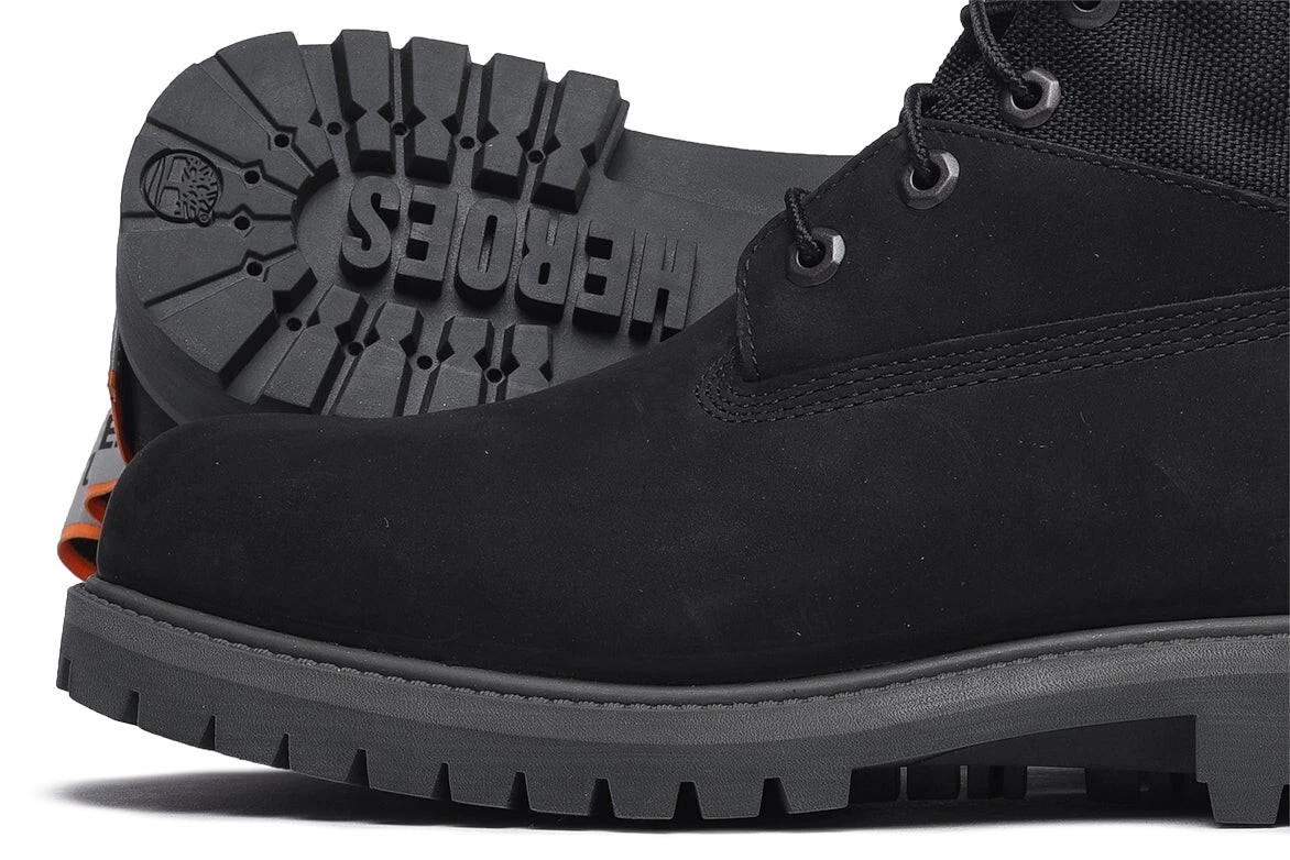 Timberland black top high boots
