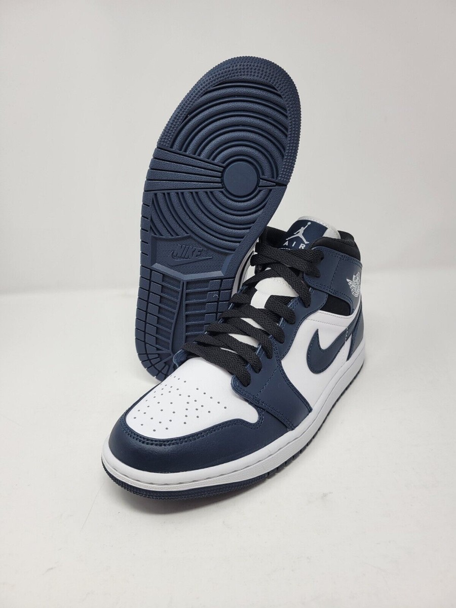 Nike Air Jordan 1 Mid Armory Navy Blue White 554724 411 Men's & GS