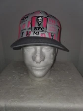 Kentucky Fried Chicken Mesh Back Snapback Hat Trucker KFC Hot Pink MDA Uniform