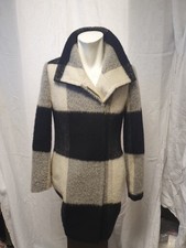 Ivanka Trump Wool Blend Buffalo Plaid Black & White Coat Size 4(gurnos,ga)