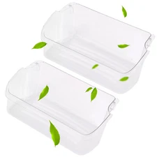 New 2PC Door Bin Shelf Clear For Frigidaire Kenmore For Refrigerator #240324502