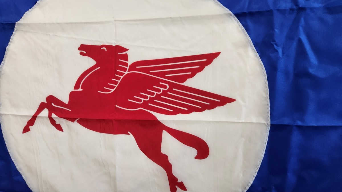 Mobil ペガサス 旗 Large Mobil Oil Pegasus Flag (38 x 50) | eBay