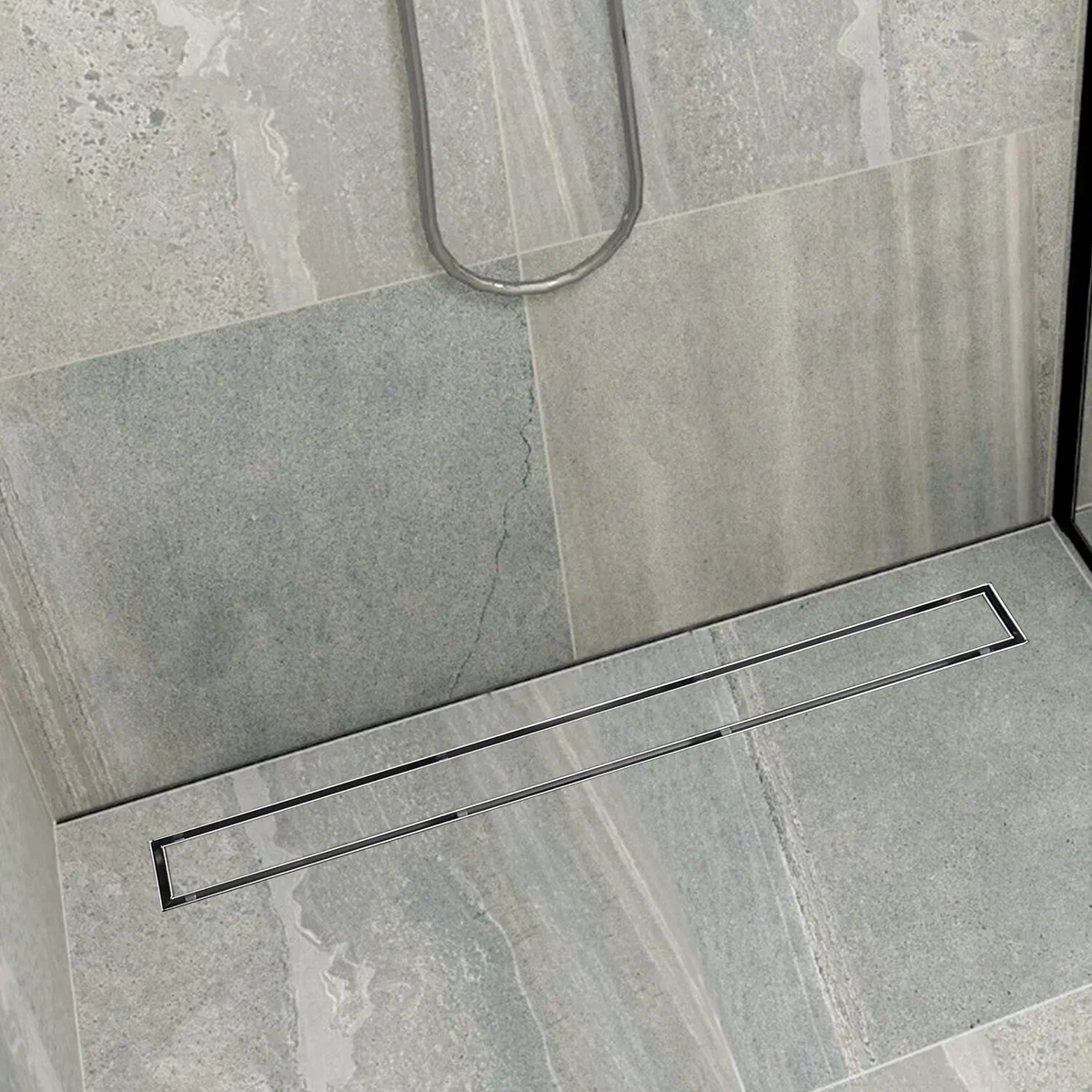 70 cm Bathroom Floor Linear Shower Drain 304 Stainless Steel-Tile Insert New