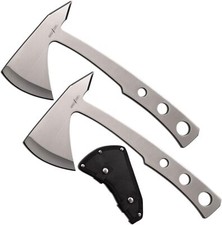 Perfect Point 2 Piece Throwing Axe Set With Nylon Sheath 95 Inch Length