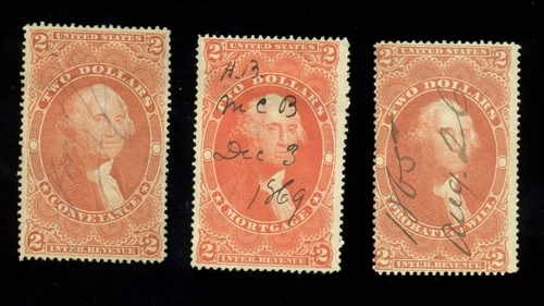 US Stamps, Collection Lot, Revenue R81c, R82c & R83c, used