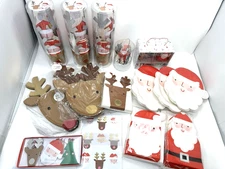 Meri Meri Christmas Santa Claus Reindeer Party Supplies Brand New LOT LONDON