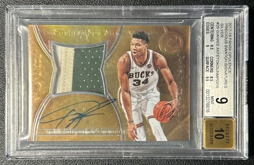 GIANNIS ANTETOKOUNMPO BGS 9 2017 OPULENCE PRECIOUS SWATCH PATCH AUTO SILVER 9/15