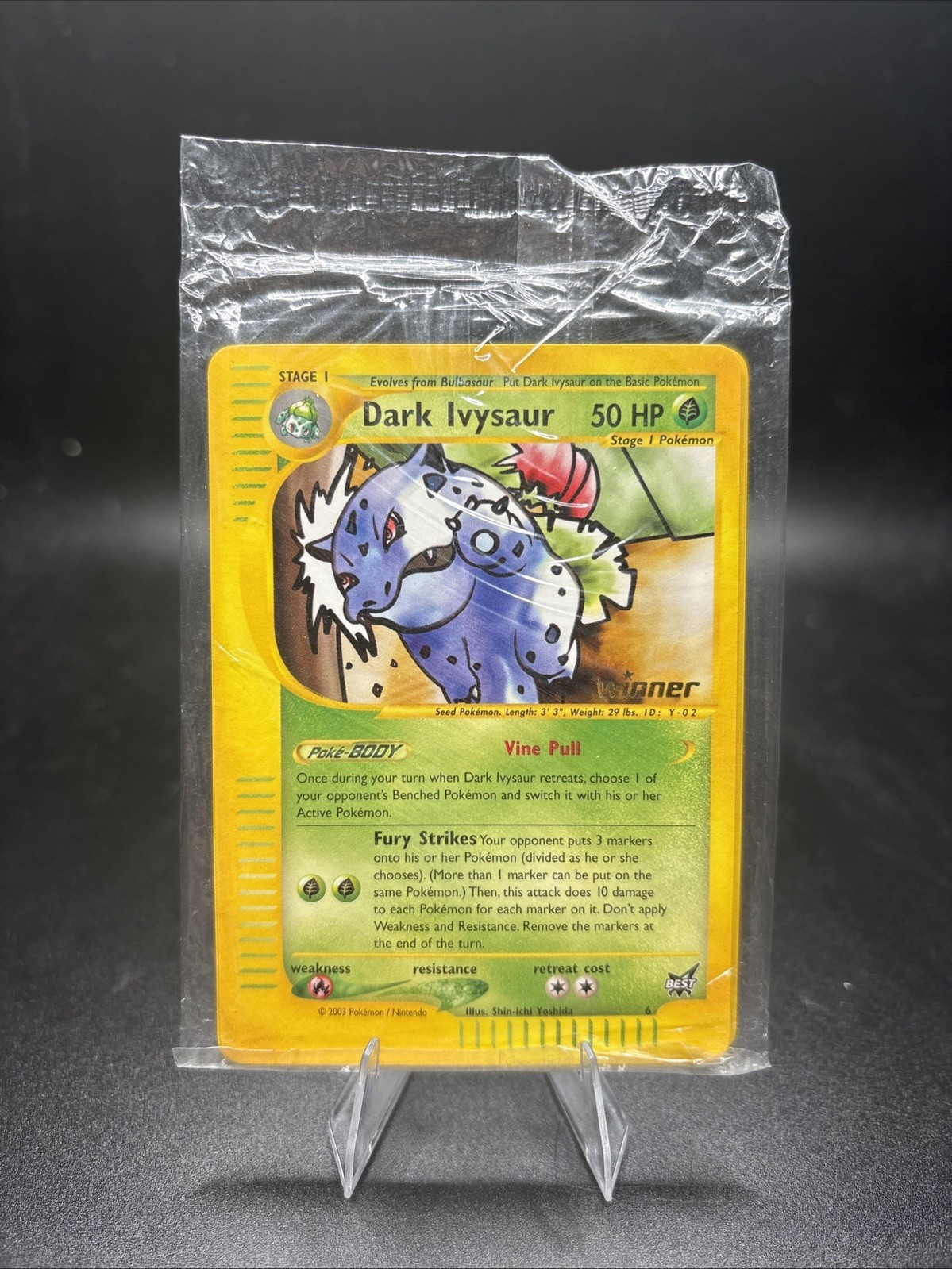 Sealed pack Dark Ivysaur Best of Game Winner stamped promo  NM Pokemon TCG (x8) 
