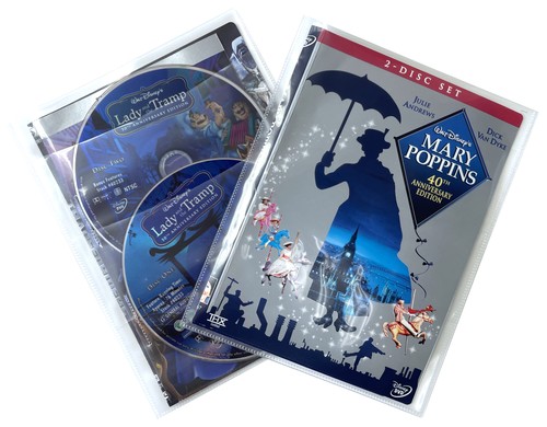 CheckOutStore Lot de 2 pochettes CPP et livret DVD transparents - Photo 2/3