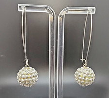 Silvertone Round Pierced Earrings