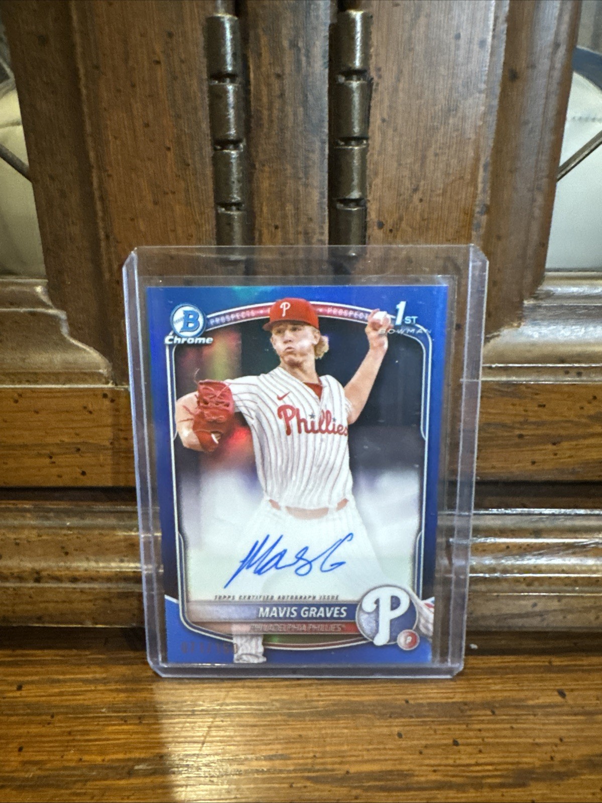 TRUE! 2025 Bowman Chrome Mavis Graves 1st True Blue Refractor Auto /150 #CPA-MG