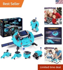 Creative 6-in-1 Building Robot Kit - Solar and Battery Powered STEM Fun