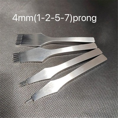 4mm Professional Leather Pricking Iron Set 1/2/5/7 Teeth for Leather Craft
