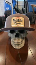 Modelo Trucker Hat Mesh Hat Snapback Hat Cap Logo Cap Brown/white
