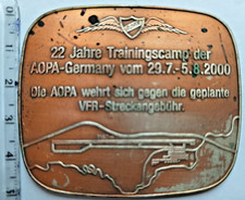 Plakette 22 J. Trainingscamp AOPA-Germany 2000 Flugzeug Flugverkehr Deutschland