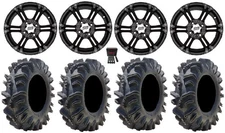 ITP SS212 14" Wheels Black 28" Terminator Tires Textron Wildcat XX