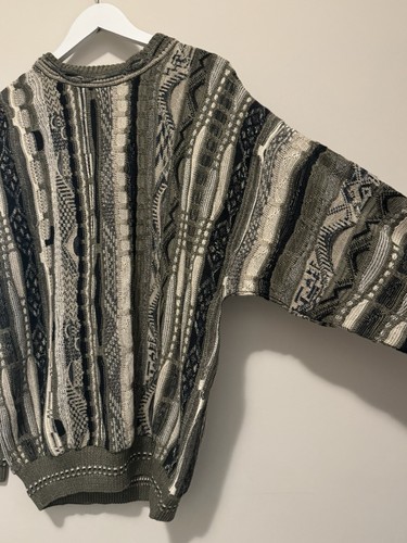 Vtg - Coogi Like 3D Knit Cosby Sweater - Sz Medium M - Biggie - Roundtree & York - Picture 4 of 16